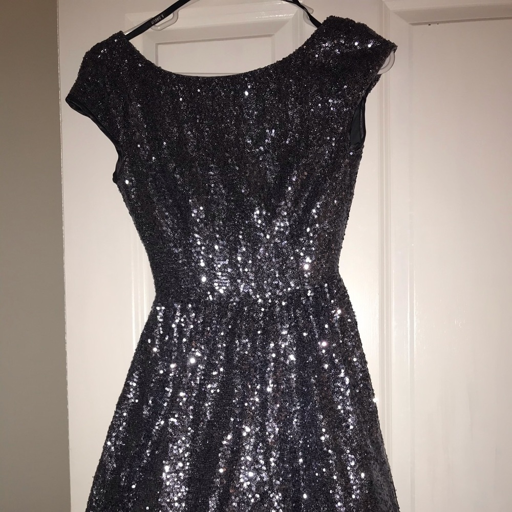 Sequin silver dress